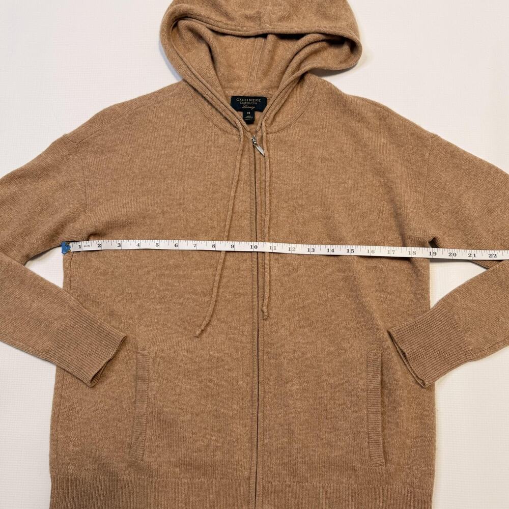 Charter Club Cashmere Sweater Womens XS Beige Hooded Full Zip Hoodie Knit - Picture 6 of 8